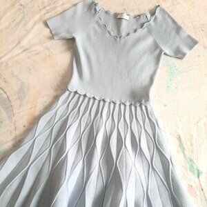 Sandro Meissa Short-Sleeve Fit & Flare Knit Dress